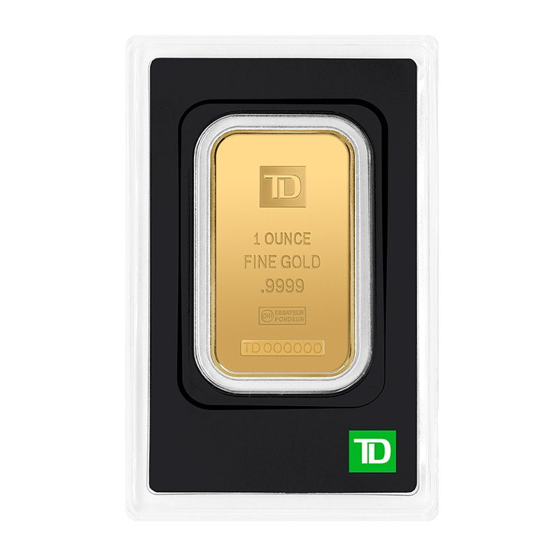 Buy 1 oz. TD Gold Bar Secure Storage Price in Canada TD Precious